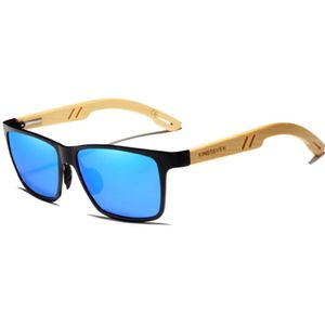 Óculos De Sol Kingseven Retro Hastes De Madeira Uv400 H5507