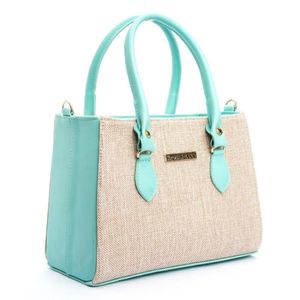 Bolsa Feminina Fashion Média Transversal De Mão Azul