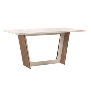 Mesa Para Sala De Jantar Suíça 1,56 X 0,84 Amêndoa