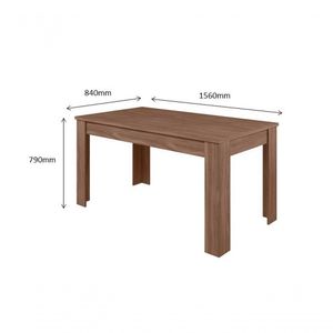 Mesa Para Sala De Jantar Geórgia 1,56 X 0,84 Amêndoa