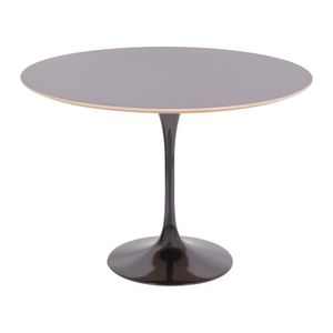 Mesa Saarinen Redonda Fórmica Preta 137cm - Base Preta