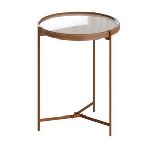 Mesa Aqua Lateral Grande - Off White/cobre