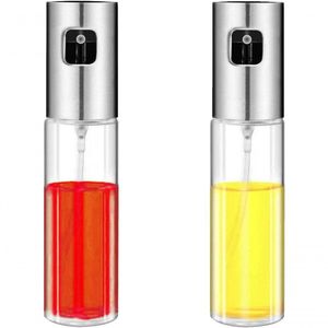 Kit 2 Spray Pulverizador Galheteiro Vinagre Azeite 100Ml (Prata )