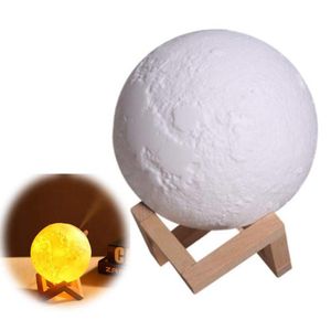 Umidificador De Ar 3D Lua Lâmpada Difusor De Luz Aroma Óleo Essencial Usb