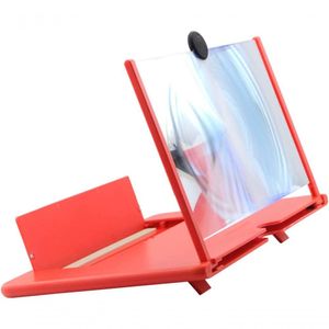 Lupa De Tela De 12 Polegadas, 3d Hd Para Celular, Ampliar Vermelho