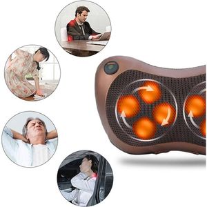 Almofada Massageadora Para Coluna Infravermelho 8 Giros C/ Infravermelho