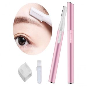 Depilador Aparador Sobrancelha Facial Elétrico Caneta Rosa