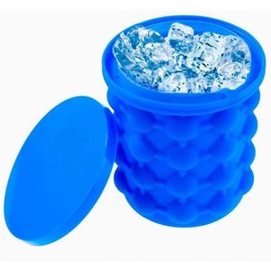 Forma Para Gelo Com Balde Ice Cube Azul Faz 40 Cubos De Gelo Azul