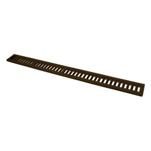 Ralo Grelha Linear Com Caixilho Em Alumínio Marrom 8x100cm