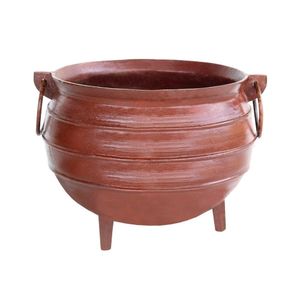 Panelão Caldeirão Bruxa Tripé Ferro Fundido Marrom 30l 37cm