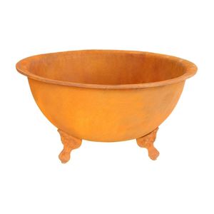 Lenheiro Lareira Braseiro Envelhecida Externa Em Ferro 107cm