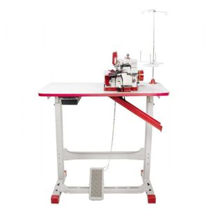 Overloque Gn1 Semi Industrial Vermelha Com Mesa 220v