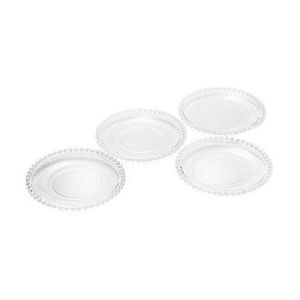 Cj 4 Pratos Cristal De Chumbo Pearl 20cm - Wolff