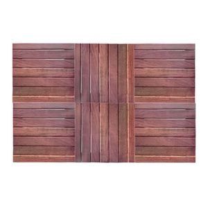 Jogo 6 Placas Deck 30x30 Modular Madeira Nobre Roxinho Marrom