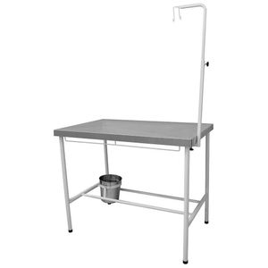 Mesa Cirúrgica Com Tampo Inox E Balde Pet Shop