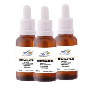 Kit 3 Frascos Resvera Mundi Suplemento Em Gotas 30Ml (Cada)