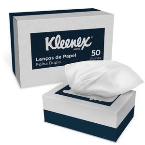Lenço De Papel Kleenex Interfolhado Folha Dupla 50 Lenços