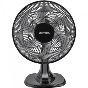 Ventilador De Mesa 40 Cm Com 6 Pas 220V Turbo 6 Preto/Cinza Ventisol