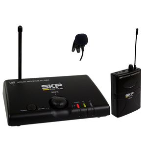 Microfone Skp Mini-iii Base + 1 Mic Lapela Uhf Sem Fio