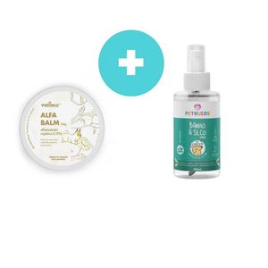 Combo Balm Para áreas Ressecadas + Shampoo A Seco Cães Gatos