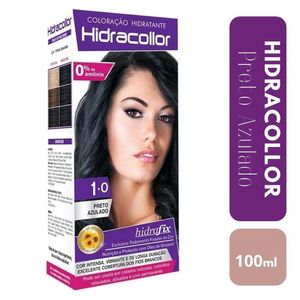 Tinta De Cabelo Hidracollor 1.0 Preto Azulado 100ml
