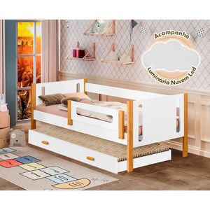 Cama Mirela C/ Cama Auxiliar Branco/amêndoa Branco