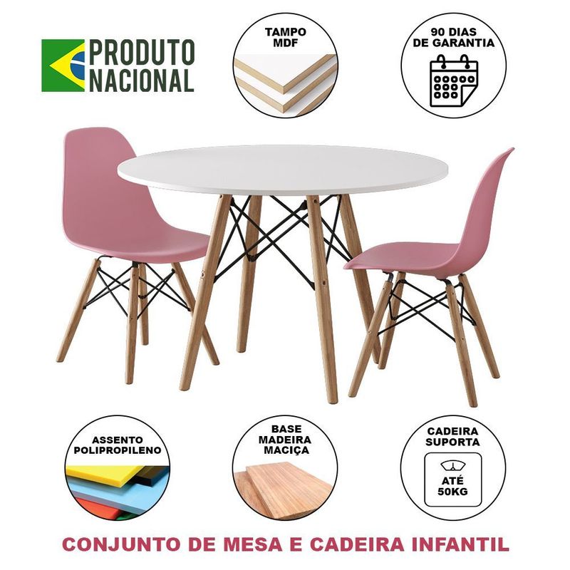 Conjunto de Mesa e Cadeira Tramontina Sofia Infantil Vermelho em  Polipropileno e Fibra de Vidro 2