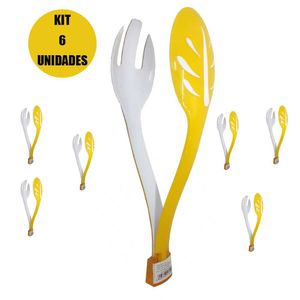 Pegador Salada Kit 6 Unidades Utensilio Garfo Colher