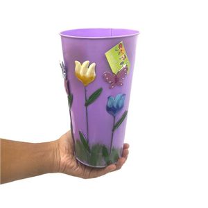 Vaso Jardim Varanda Borboleta Flor De Ferro Lilas (Sybo-G7)