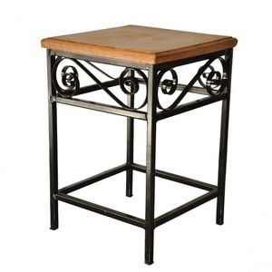 Banco Jardim Externo Ferro Madeira 45 Cm Altura