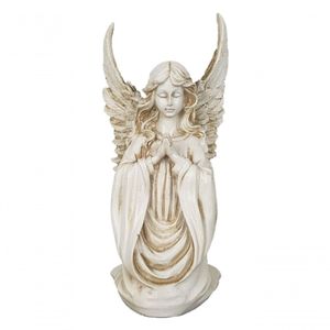 Estatueta Sala Quarto Jardim Anjo Protetor Resina 21x10