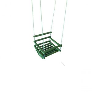 Balanço Gangorra Infantil Madeira 40x35 Verde Suporta 80kg