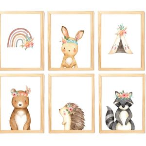 Quadro Infantil 6 Un A4 Vidro E Pendurador