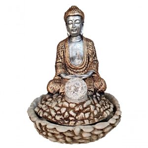 Fonte água Buda Hindu Sala Quarto Jardim Lâmpada Bombinha