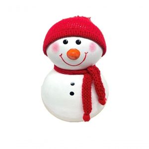 Estatueta Sala Quarto Boneco Neve Natal Mesa Cerâmica 16x10