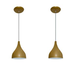 Luminárias Pendentes Balcão 2 Un Dourado
