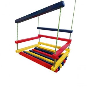Balanço Gangorra Infantil Madeira 50x40 Colorido Até 100kg