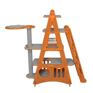 Torre Para Gatos Toda De Encaixe 5 Andares - Fosco