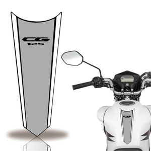 Adesivo Faixa Gravata Tanque Moto Cg 160 125 Titan Fan 125 Cinza Branca