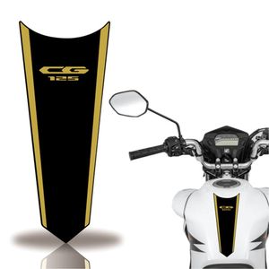 Adesivo Faixa Gravata Tanque Moto Cg 160 125 Titan Fan 125 Preto Listra Dourado