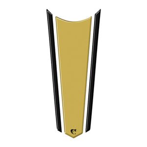 Adesivo Faixa Gravata Resinado Tanque Moto Honda Dourado Dourado E Preto