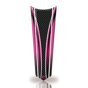 Adesivo Gravata Tanque Moto Resinado Cg Yamaha Carbono Rosa