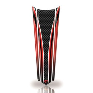 Adesivo Gravata Tanque Moto Resinado Cg Yamaha Carbono Vermelho