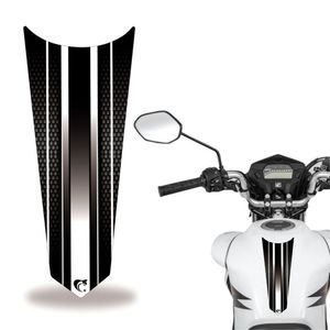 Adesivo Faixa Gravata Tanque Moto Listra Carbono Preto