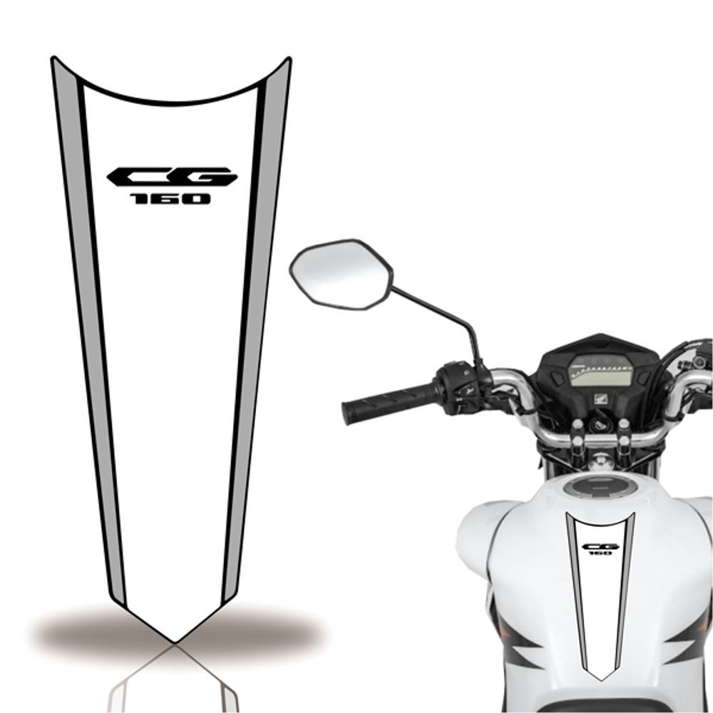 Jogo Adesivos Tanque Moto Honda Cg Fan 160 2018 Até 2020