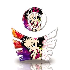 Kit Adesivo Resinado Protetor Tanque E Bocal Moto Bros Betty Boop Ano Até 2015 Vermelho E Preto