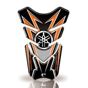Protetor De Tanque Adesivo Moto Yamaha -Motosport Preto E Laranja