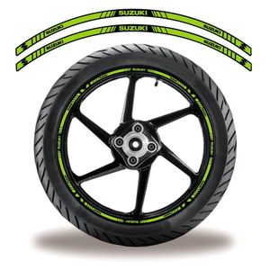 Adesivo Friso Roda Refletivo Moto Suzuki Verde Verde 3