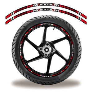 Friso De Roda Adesivo Refletivo Moto Honda Cb Twister Vermelho Vermelho