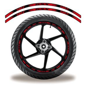 Friso De Roda Adesivo Refletivo Moto Honda Cb 500 Vermelho Vermelho